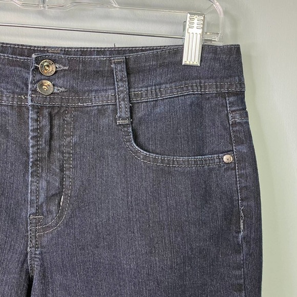 Nine West Melanie Skimmer Dark Wash Studded Denim Capri Length Jeans Size 6 27 - Picture 4 of 16